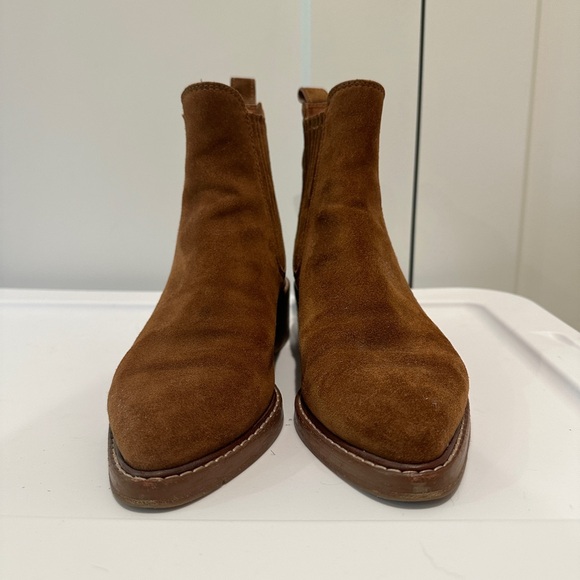 Coach Bowery Suede Chelsea Boots in Cognac - Picture 4 of 7
